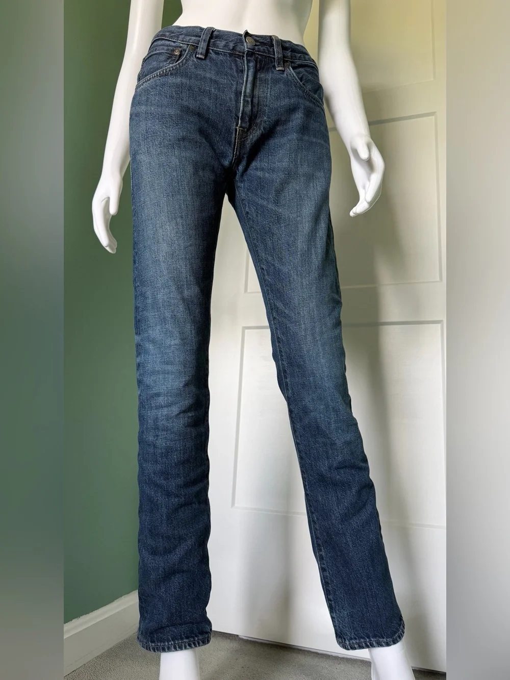 J. Crew 484 Straight Jeans in Dark Blue Indigo